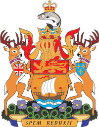 New Bruncwick (province in Canada), large coat of arms - vector image