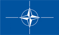 NATO, flag - vector image