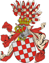 Croatia (Austria-Hungary), coat of arms (XIX century) - vector image