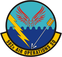U.S. Air Force 502nd Air Operations Squadron, emblem