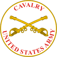 US Army WW2 paire d'insigne de col Troupe  de Cavalery 