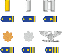 U.S. Coast Guard, officer rank insignia (ensign to captain)