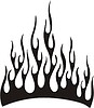 Long Tribal Flames - Vector Clip Art