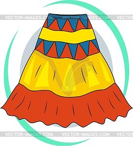 Skirt - color vector clipart