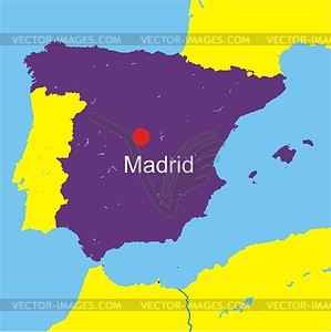 Spain map - vector clipart Spain map - vector clipart. ›