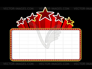 Movies Theaters on Blank Movie  Theater Or Casino Marquee   Vector Clipart
