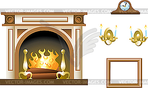 Fireplace Mantel - vector clipart