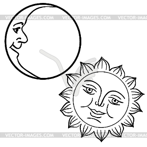 moon sun clipart