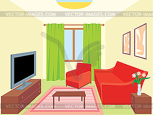 Living room - royalty-free vector image
