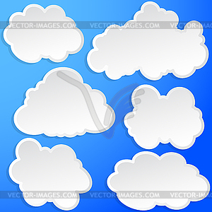 Set Of Clouds In Sky Royalty Free Vector Image