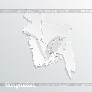 Abstract Icon Map Of Bangladesh On Gray Background Vector Clip Art