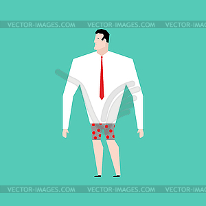 Naked Businessman With Tie Business Bankrupt Vector Image