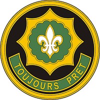 Vector clipart: U.S. Army 2nd Cavalry Regiment, combat service identification badge