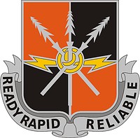 Векторный клипарт: U.S. Army 442nd Signal Battalion, эмблема (знак различия)
