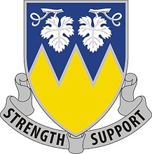 Векторный клипарт: U.S. Army 13th Support Battalion, эмблема (знак различия)