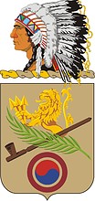 U.S. Army 345th Support Battalion, coat of arms - vector image