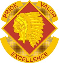 Векторный клипарт: U.S. Army 45th Fires Brigade, эмблема (знак различия)