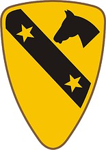 U.S. Army 1st Cavalry Division, эмблема (знак различия) - векторное изображение