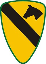 Векторный клипарт: U.S. Army 1st Cavalry Division, нарукавный знак