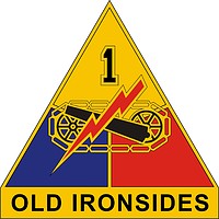 Векторный клипарт: U.S. Army 1st Armored Division, эмблема (знак различия)