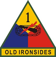 Векторный клипарт: U.S. Army 1st Armored Division, нарукавный знак