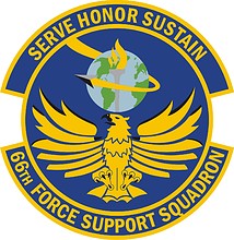 U.S. Air Force 66th Force Support Squadron, эмблема - векторное изображение