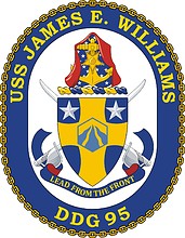 U.S. Navy USS James E. Williams (DDG 95), эмблема эсминца - векторное изображение