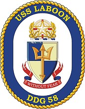 U.S. Navy USS Laboon (DDG 58), эмблема эсминца - векторное изображение