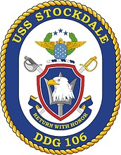 U.S. Navy USS Stockdale (DDG 106), destroyer emblem (crest)