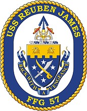 U.S. Navy USS Reuben James (FFG 57), frigate emblem (crest)