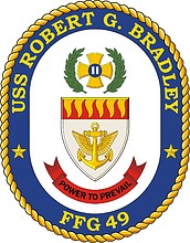 Векторный клипарт: U.S. Navy USS Robert G. Bradley (FFG 49), эмблема фрегата