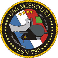 Vector clipart: U.S. Navy USS Missouri (SSN 780), submarine emblem