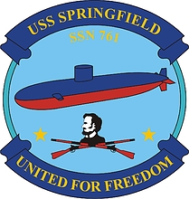 U.S. Navy USS Springfield (SSN 761), submarine emblem - vector image