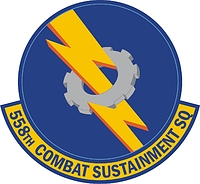 Vector clipart: U.S. Air Force 558th Combat Sustainment Squadron, emblem