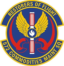 U.S. Air Force 572nd Commodities Maintenance Squadron, эмблема - векторное изображение