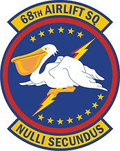 U.S. Air Force 68th Airlift Squadron, эмблема - векторное изображение