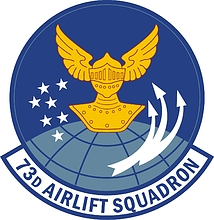 U.S. Air Force 73rd Airlift Squadron, emblem - vector image