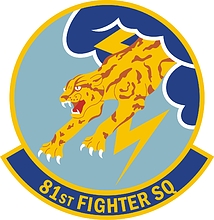 Векторный клипарт: U.S. Air Force 81st Fighter Squadron, эмблема