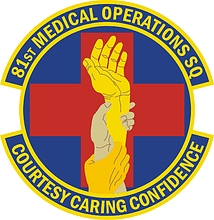 Vector clipart: U.S. Air Force 81st Medical Operations Squadron, emblem