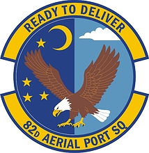 U.S. Air Force 82nd Aerial Port Squadron, emblem - vector image