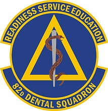 Vector clipart: U.S. Air Force 82nd Dental Squadron, emblem