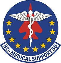 U.S. Air Force 82nd Medical Support Squadron, эмблема - векторное изображение