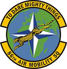 U.S. Air Force 86th Air Mobility Squadron, эмблема - векторное изображение