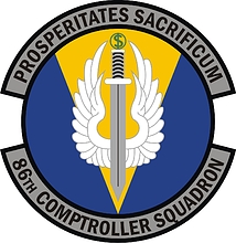 U.S. Air Force 86th Comptroller Squadron, эмблема - векторное изображение