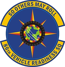 U.S. Air Force 86th Vehicle Readiness Squadron, эмблема - векторное изображение
