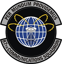 U.S. Air Force 87th Communications Squadron, эмблема - векторное изображение