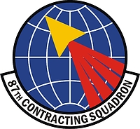 U.S. Air Force 87th Contracting Squadron, эмблема - векторное изображение