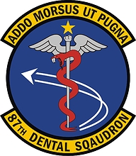 U.S. Air Force 87th Dental Squadron, эмблема - векторное изображение