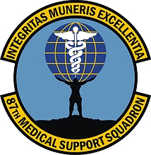 U.S. Air Force 87th Medical Support Squadron, emblem - vector image