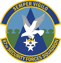 U.S. Air Force 87th Security Forces Squadron, эмблема - векторное изображение